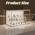 Verssure 3-Tier Clear Display Case for Collectibles, Adjustable Figure Display Case with LED Light, Stackable Acrylic