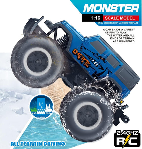 Threeking 1:16 SUV Toys RC Car Truck, Waterproof Remote Control Cars Suitable for All Terrain 4WD Off-Road Gifts for