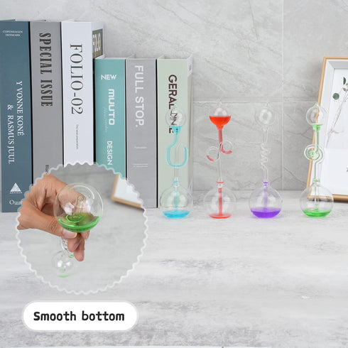 Office Thinking Hand Boiler, Glass Science Energy Transfer Experiment Thermometer Spiral Glass Toy Gifts (Green)