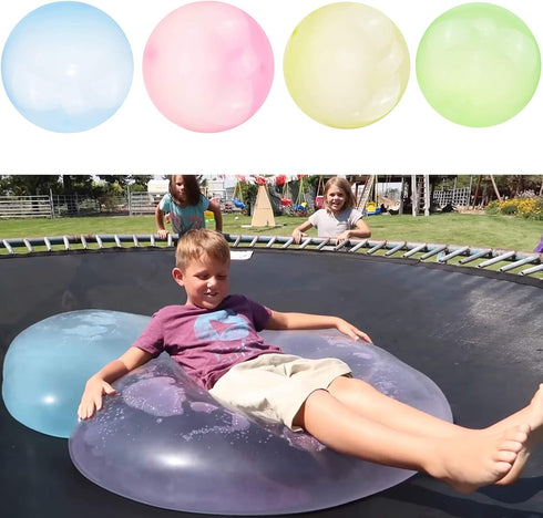 Bubble Ball Toy for Adults and Kids, Inflatable Water Ball for Beach and Garden, 47in (Yellow)