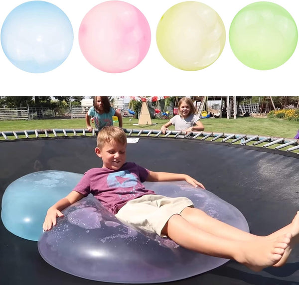Bubble Ball Toy for Adults and Kids, Inflatable Water Ball for Beach and Garden, 47in (Yellow)