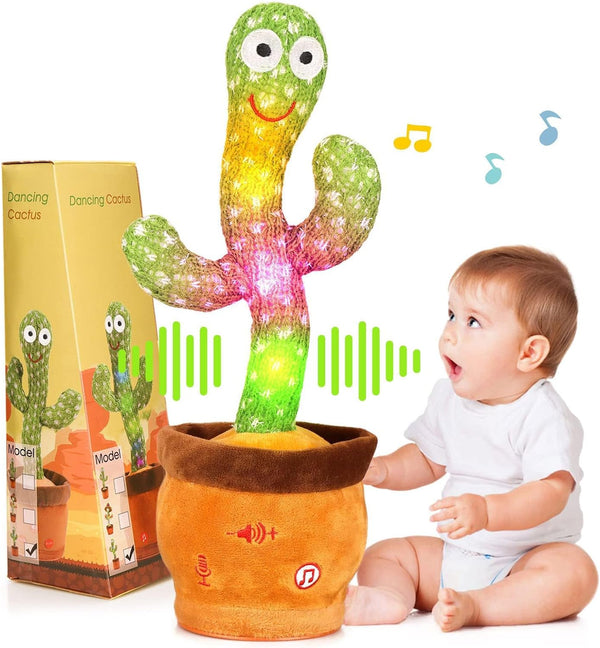 Dancing Cactus Baby Toys, Mimicking Toys with Volume Adjustable Talking Cactus, Singing Cactus for Baby Girl Toys