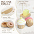17 Playset 3+, PCS Wooden Bakery Toy Food for Kids, Pretend Picnic Play Food for Toddlers Play Kitchen Accessories