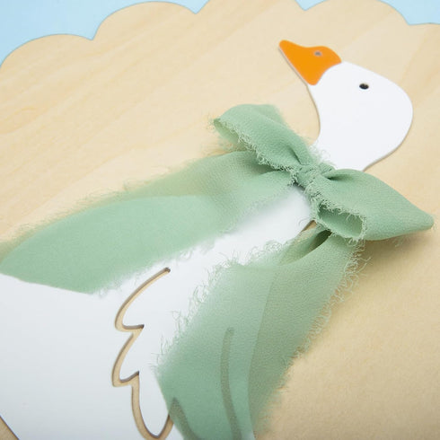 Troxueo 3D Wooden Goose Wall Decor - Funny Animal Nursery Art, Boho Silly Goose Decor for Kids Room, Baby Boy & Girl