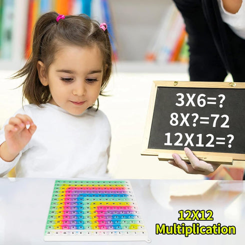 12x12 4-12, Multiplication Chart Games for Kids: Fun & Easy Learning! Press & Learn Multiplication Table Toy, STEM Math
