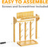 9 SpaceAid Bamboo Baby Bottle Drying Rack, Space Saving Kitchen Bottles Holder Organizer for Baby Bottle Rack Dryer