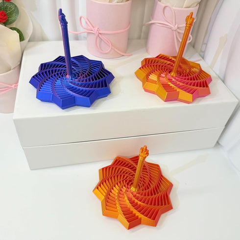 Generic 3D 4.33Inch Printed Expanded Sensory Fidget Star,Expandable Fractal Fidget Toys Octagonal with Handle,Honeycomb