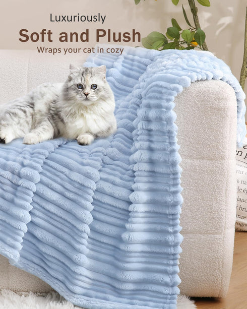 30 40 Inches 320GSM HOMRITAR Baby Blanket for Boys Girls Ultra Soft Warm Fleece Fluffy Blue Blanket for Toddler
