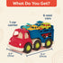 B. toys Car Carrier Truck - Toy Car Carrier with 6 Mini Cars for Toddlers 12 Months +