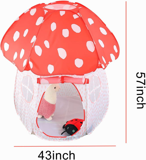 Play Tent for Kids, Pop Up Indoor Outdoor Playhouse with Exquisite Mushroom Design
