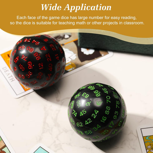 100 D100 45 mm 100 Sumind Sided Polyhedral Dice Single Game Dice Sided Cube with Black Pouch for Role Playing DND RPG