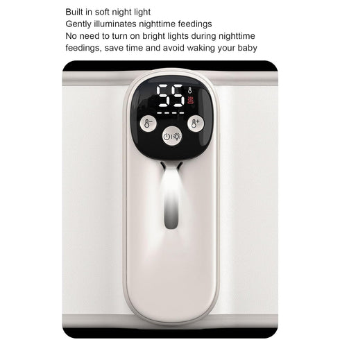 SPYMINNPOO 11 Settings 2.56 3.15in Bottle Warmer, Cordless Milk Warmer Temperature Digital Display Portable Breastmilk