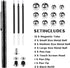 LARAH Black Fidget Pen Toy, Sensory Tool EDC Fidgeting Game for Adults, Cool Gadget Best for Stress and Anxiety Relief
