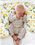 Summer Vintage Lemons Baby Nursing Pillow Covers for Boy Girl Lemon Branch Leaves Flowers Nursing Pillowcase