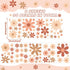 90 Kisston Pcs Daisy Wall Decal Alphabet Vinyl Wall Decals Boho Decal Daisy Stickers Boho Groovy Floral Stickers