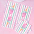 WERNNSAI Ice Cream Party Supplies - Disposable 3 Ply Pink Sweet Ice Cream Themed Birthday Napkins for Girls