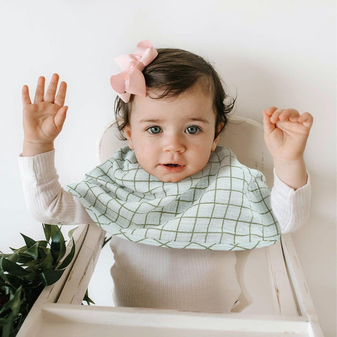 100% 22"X11" Muslin Burp Cloths with Snaps,Multi-Use Burpy Bib Cotton for Spit Up & Drool,Large Extra Absorbent Burping