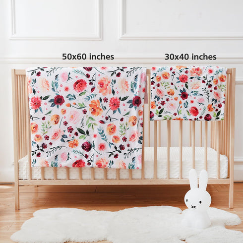 50 60 Inch(125x150cm) BORITAR Baby Blanket Super Soft Double Layer Minky with Dotted Backing, Receiving Blanket