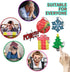 (60pcs) Christmas Mini Push Pop Bubble Fidget Toy, Keychain Bubble Pop Desk Toy, Fidget Keychain Relieve Anxiety Stress