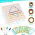 LovesTown Wooden Geoboard, Montessori Educational Toy 9x9 Graphical Geo Board with Rubber Bands for Kids
