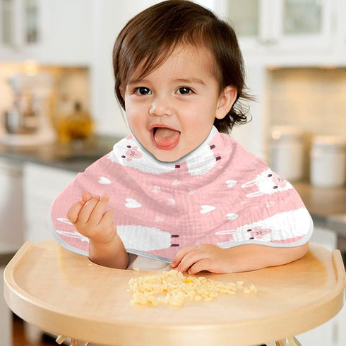 YETTASBIN Llama Muslin Baby Burp Cloth, Super Soft Absorbent Cotton Burp Rag Baby Bibs Feeding Cloth for Newborn Boys