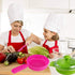 Kids Super Durable Kitchen Toys Set, 27 Pieces Pretend Play Dish Toy with Wash and Dry Tableware Dish Rack and Drainer