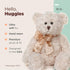 16" Bearington Huggles Creamy White Teddy Bear Stuffed Animal Toy - Soft-Fur Teddy Bear Plushies with Satin Bow