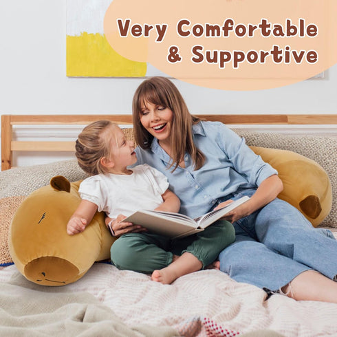 MorisMos Long Capybara Body Pillow: 39.3in Cute Stuffed Animal Sleeping Big Pillow - Cuddly Gift for Kids