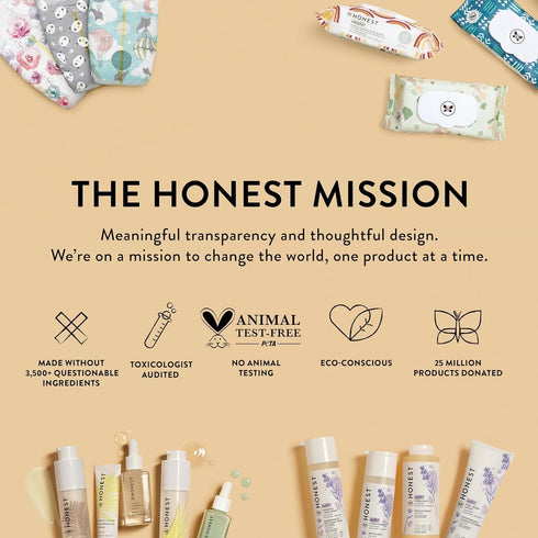 2-in-1 20 oz The Honest Company Baby Shampoo, Body Wash & Conditioner Duo, Cleansing, Silicone-Free, Naturally Derived