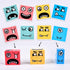 Wooden Face Changing Magic Cube Building Blocks Game Matching Expression Puzzle Toy Board Games for Family Night, Match
