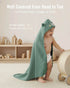32x32 Blissful Diary Muslin Baby Hooded Towel, Soft and Absorbent Bath Towel for Newborn, Infant, Toddler, Unisex