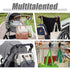 Bremorou 4 Pack Adjustable Stroller Carabiner Clip Stroller Hooks for Bags Universal Stroller Clips and Hooks for Baby