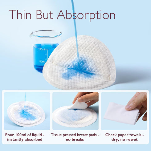 Momcozy Packaged (200 Count) Ultra-Thin Disposable Nursing Pads, Ultra-Absorbent and Breathable Portable Breast Pads