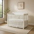 100% 14 Inch EVERYDAY KIDS White Pleated Crib Skirt; Natural Cotton Nursery Crib Bedding Skirt for Baby Boys and Girls;