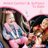 Amintiri 3 Pieces Car Seat Straps Pads for Kids, Ultra Soft Plush Car Seat Strap Covers for Kids, Infant Carseat
