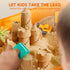 3+ JOVA Klever Kits Construction Sensory Bin for Toddlers with Glow in The Dark Stones, Sandbox with Lid Castle