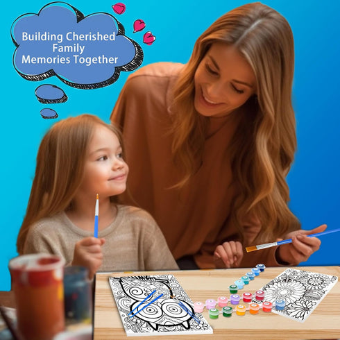 6-12, Set, Paint by Numbers Kit for Kids and Adults, Art Supplies for Kid Painting Kits for Kids, Crafts and Fun