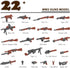 Military Weapons Pack, WW2 Army Gear Kit, Bricks Accessories Set for Soldier Figures, Compatible with Major Brands