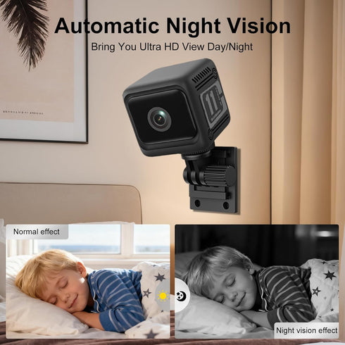 Zyee Syee 4k Security Camera for Home Use, Wireless Indoor Camera with Night Vision, Motion Detection & Real-Time