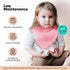 Premium Drool Bibs for Toddlers – Adjustable, Soft Bandana Bibs, Organic Cotton, 2 Layers, Absorbent
