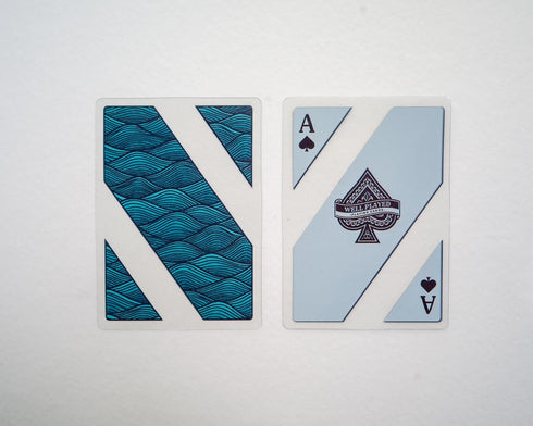 Well Played Waterproof Clear Plastic Playing Cards - Standard Deck, Transparent with Unique Design, Teal