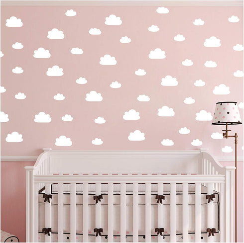 56 Pieces/Set Cloud Wall Decal Vinyl Stickers, Nursery Kids Room Decor, Baby Bedroom Decoration