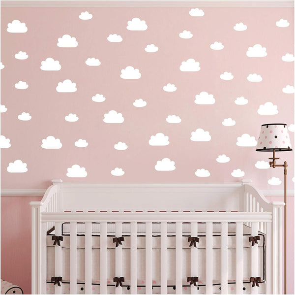 56 Pieces/Set Cloud Wall Decal Vinyl Stickers, Nursery Kids Room Decor, Baby Bedroom Decoration