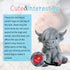 10 inch, Tonpect Highland Cow Stuffed Animal with Mooing Sound, Cuddly Farm Cow Toy for Boys Girls Gift Decoration