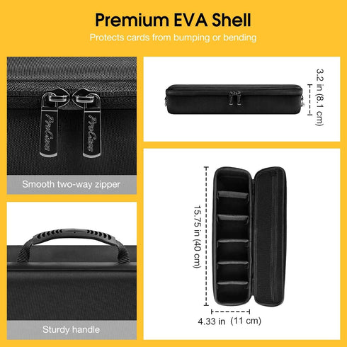 5 1200 ProCase Trading Card Storage Case with Dividers, Carrying Case Store Cards Durable Playing Card Game Travel Box