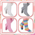 6 Pairs Mini Doll Socks, Baby Clothes Accessories for Dolls Female Figure (Cute Color, 3 Inches)