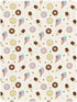 Jynexis 52x28 Donut Ice Cream Beige Pattern Baby Crib Sheets, Cotton Fitted Crib Sheet, Soft Breathable, Fits Standard