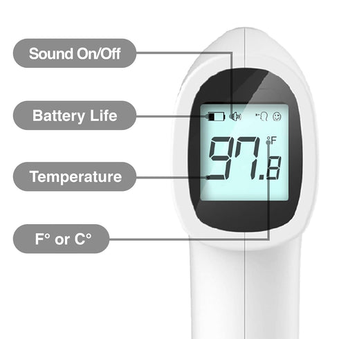 FT50 Infrared Thermometer for Adults and Kids - Non-Contact Fever Monitor with Screen Display