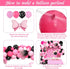 Pink Mouse Birthday Decorations, Pink Mouse Balloon Arch Kit with Backdrop & Tablecloth, 5-12 Inch Balloons for Baby