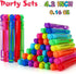 Bubble Wands Party Favors - Pack of 64 Mini Neon Bubble Wands, Non-Toxic Kids’ Bath Toy